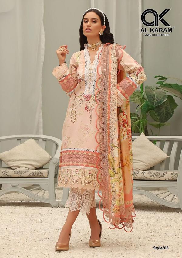 Al Karam Queens Court Cambric Cotton Dress Material Collection